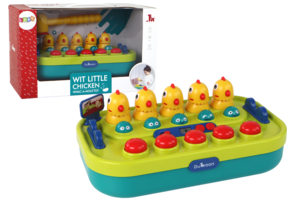 Whac-a-mole kinderspel - kippen thema - met hamer, verlichting & geluiden