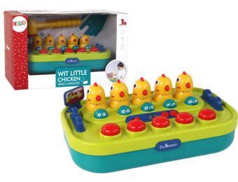 Whac-a-mole kinderspel - kippen thema - met hamer, verlichting & geluiden