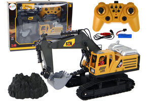 RC graafmachine speelgoed - geel - 1:14 - 14 kanalen