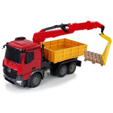 RC Mercedes Arocs kraanwagen - geel rood - schaal: 1:20
