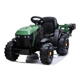 Elektrische kindertractor - met aanhanger - groen