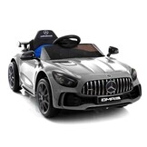 Mercedes GTR - elektrische kinderauto - zilver