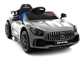 Mercedes GTR - elektrische kinderauto - zilver