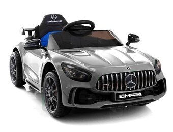 Mercedes GTR - elektrische kinderauto - zilver