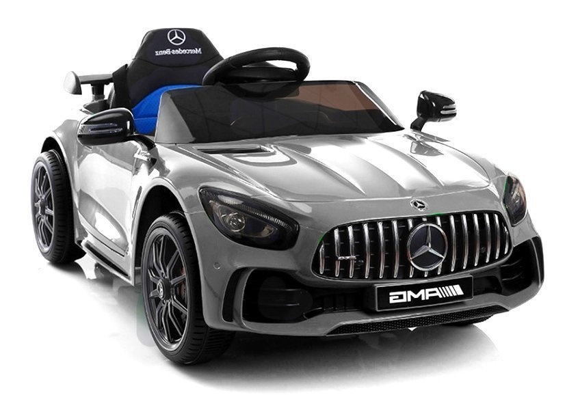 Mercedes GTR - elektrische kinderauto - zilver