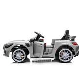 Mercedes GTR - elektrische kinderauto - zilver