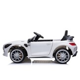 Kinderauto Mercedes GTR wit - elektrisch - 3 jaar +