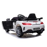 Kinderauto Mercedes GTR wit - elektrisch - 3 jaar +