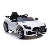 Kinderauto Mercedes GTR wit - elektrisch - 3 jaar +