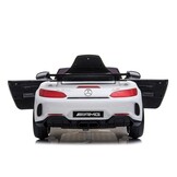 Kinderauto Mercedes GTR wit - elektrisch - 3 jaar +