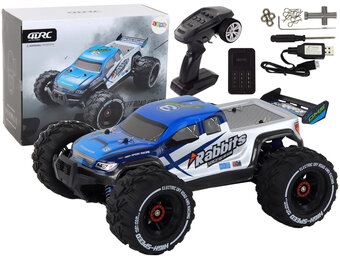 RC auto - 4wd terreinwagen - blauw - 2.4G - 30x23x9 cm