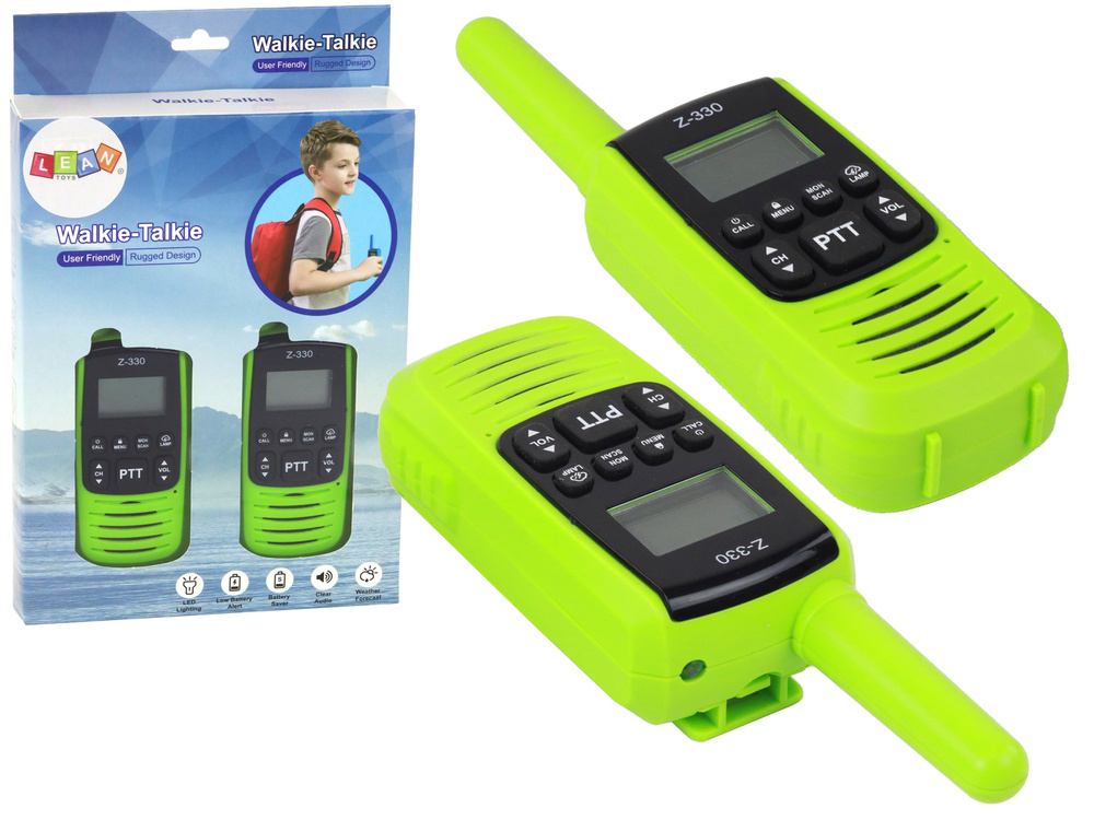 Groene walkietalkie - voor kinderen - 3km bereik