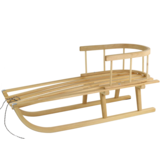 Houten slee - met rugleuning & touw - 3 jaar +