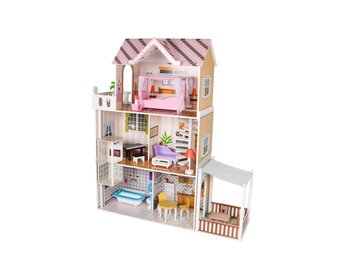 Houten poppenhuis - 60x30x80 cm - 3 jaar +