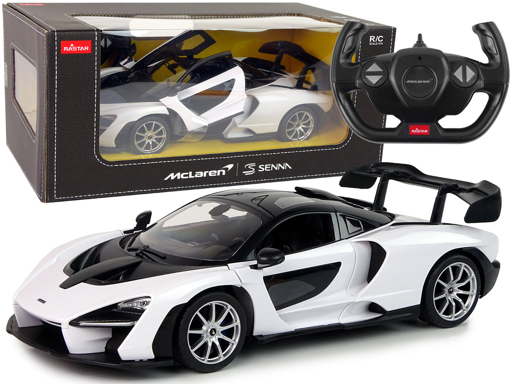 RC auto McLaren Senna - wit - schaal 1:14