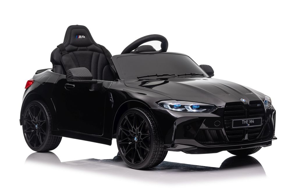 BMW M4 kinderauto zwart - elektrisch - 130x67x52cm