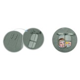 Speeltent tipi - groen grijs geel - 116x116x165 cm