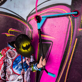 Stuntstep turkoois - max. 100 kg - SOKE