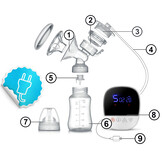 Elektrische dubbele borstkolf - dubbelzijdig - Berdsen 5906