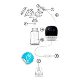 Elektrische dubbele borstkolf - dubbelzijdig - Berdsen 5906