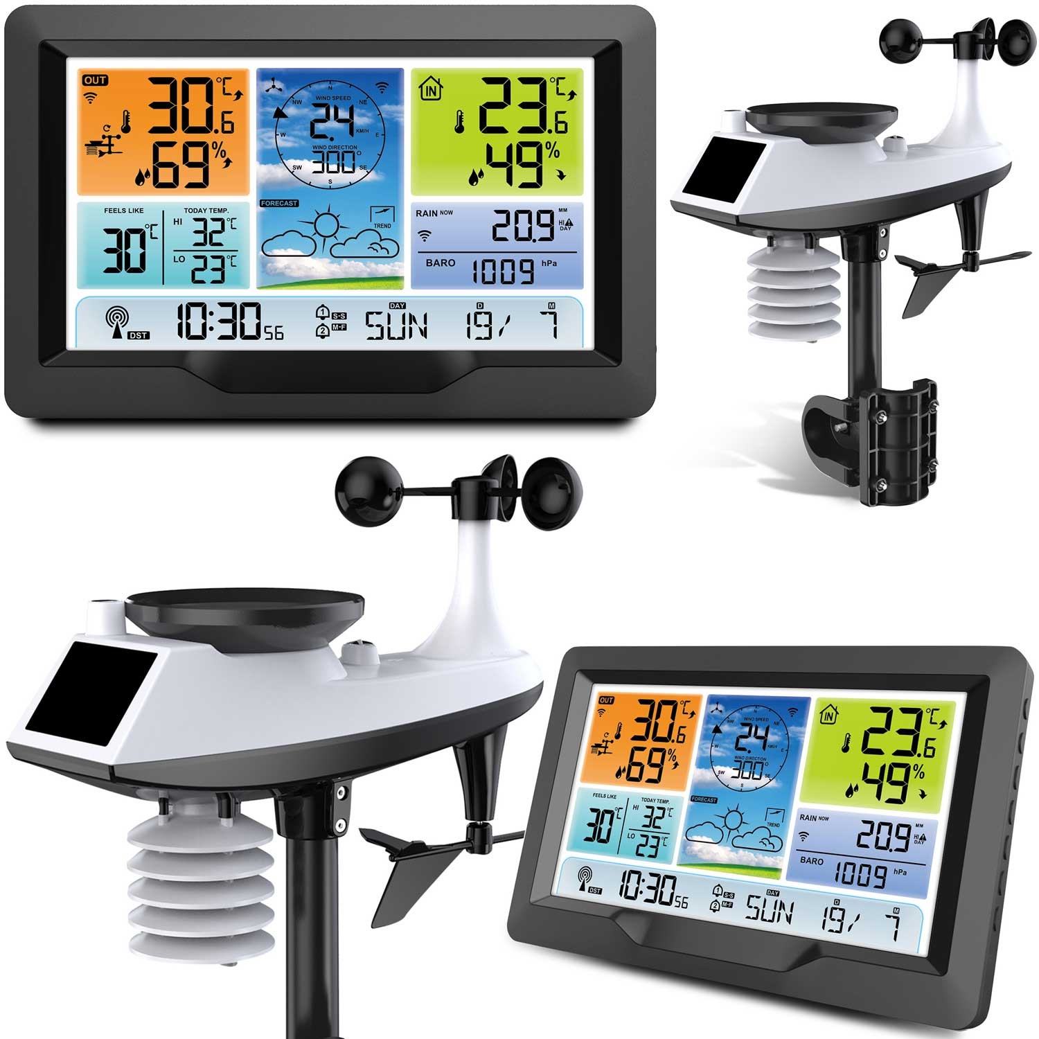 Weerstation - display - grafiet - BD-905