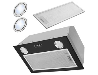 Inbouw afzuigkap - 52 cm - zwart - Berdsen BT-232