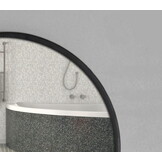 Ronde wandspiegel - 60cm - met plank - zwart