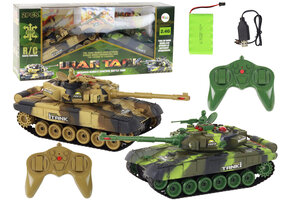 RC gevechtstanks - set van 2 - bruin groen