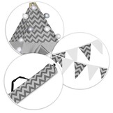 Kinder tipi tent - met lichtjes - grijs - 120x120x165 cm