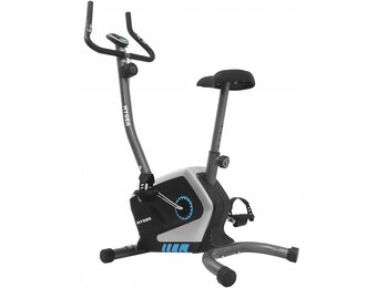 Hometrainer - magnetische weerstand - grijs - zwart - blauw