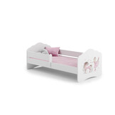 Kinderbed - met hekje - 140x70 - met matras - prinses & eenhoorn