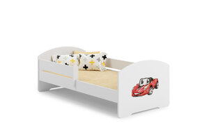 Kinderbed met spijlen - 160x80 - met kindergraphics - inclusief matras en frame