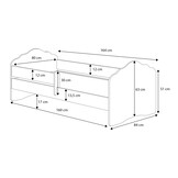 Kinderbed - fee & eenhoorn - met lade, matras & hekje - 160x80 cm
