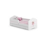 Kinderbed - met matras & lade & hekje - 160x80 cm - fee thema