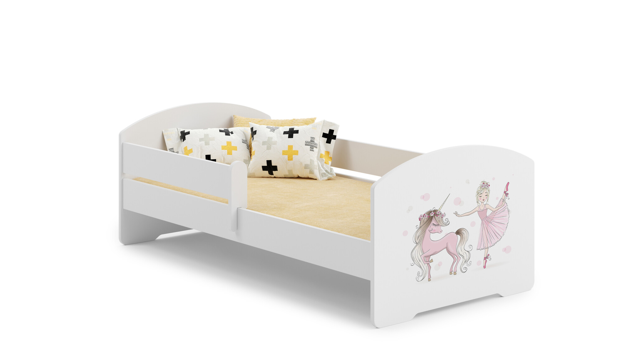 Kinderbed met spijlen & matras - 140x70 - fee & eenhoorn