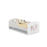 Kinderbed - met matras & hekje - 160x80 cm - eenhoorn & fee