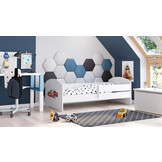 Kinderbed met spijlen - 140x70 cm - incl. matras & hekje