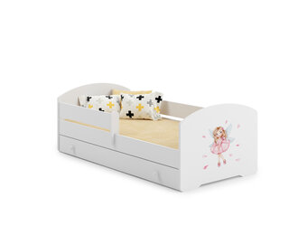 Kinderbed met lade - incl. matras - 160x80cm - fee thema