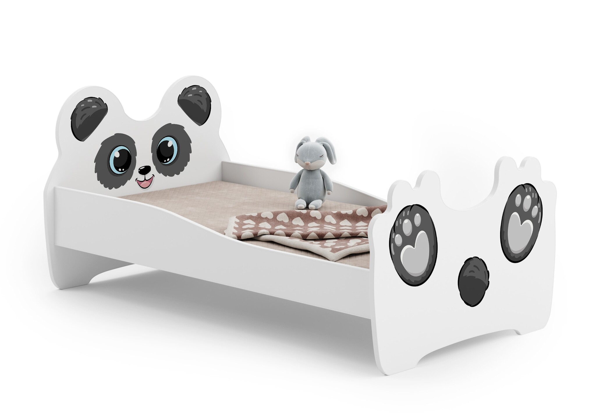 Kinderbed panda - 160x80cm - met matras - panda thema