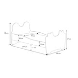 Kinderbed - kat roze - 140x70 - incl. matras