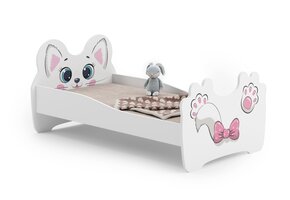 Kinderbed - roze poes - 160x80 cm - met matras