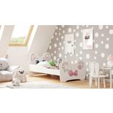 Kinderbed - roze poes - 160x80 cm - met matras