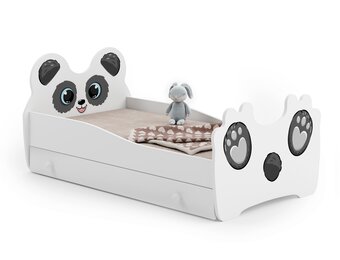 Kinderbed panda - met lade & matras - 140x70 cm