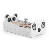 Kinderbed panda - met lade - 160x80cm - incl. matras