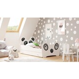 Kinderbed panda - met lade - 160x80cm - incl. matras