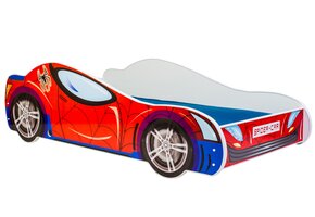 Kinderbed - Spiderman auto bed - 140x70 cm - incl. matras