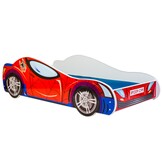 Kinderbed - Spiderman auto bed - 160x80 cm - incl. matras