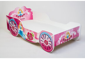 Kinderbed - roze koets thema - 140x70 - incl. matras