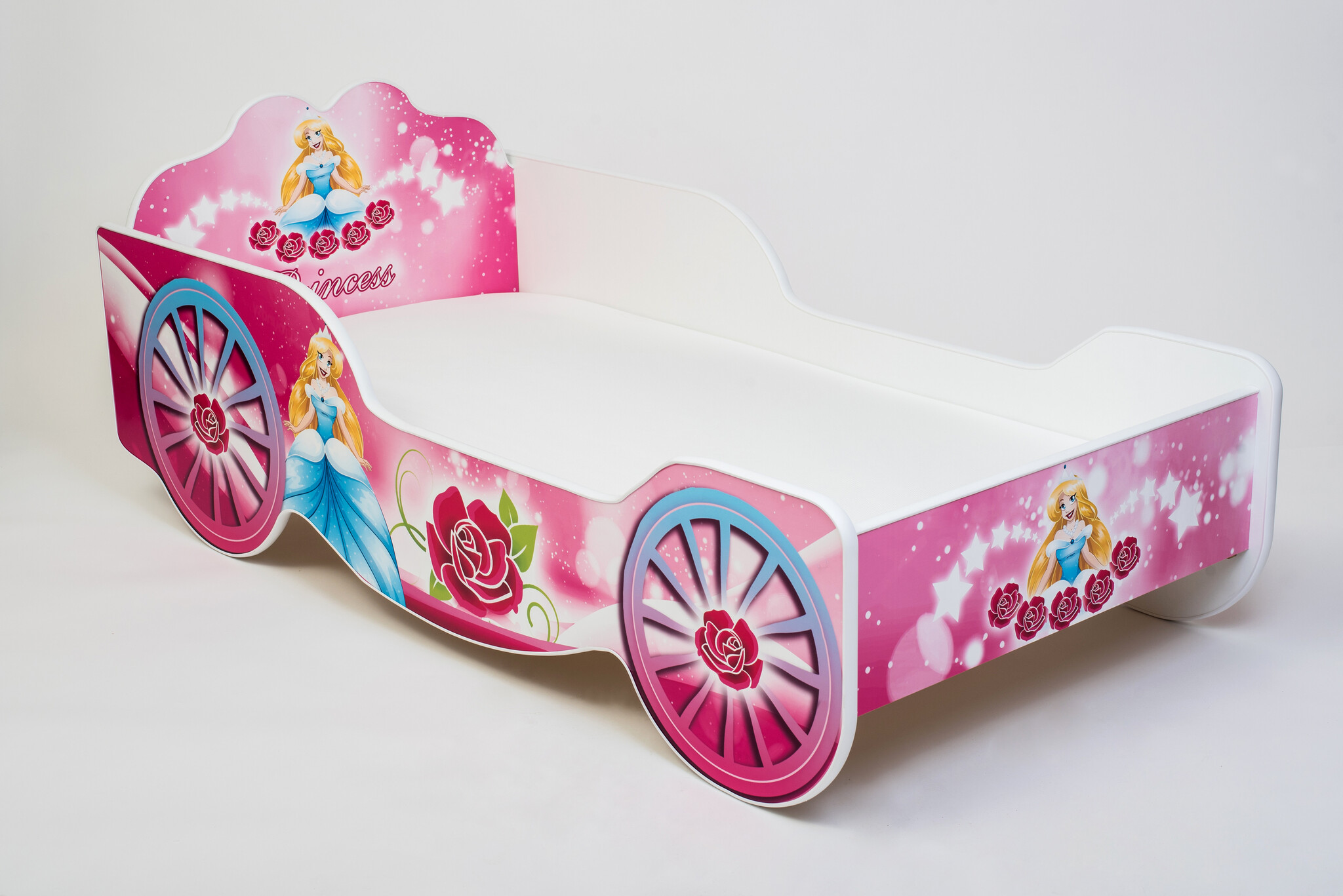 Kinderbed - roze koets thema - 140x70 - incl. matras