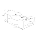 Kinderbed - roze koets thema - 140x70 - incl. matras